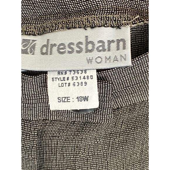 Dressbarn Woman Dress pants sz 18 Houndstooth lightweight black & taupe zip up - Picture 9 of 14